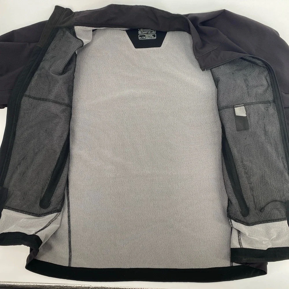 The North Face Summit Series Jacket Mens XL Black Softshell Full Zip Technical